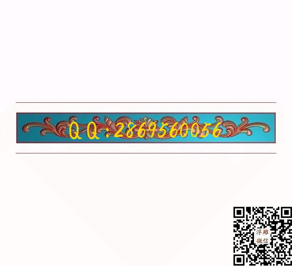 yh-20_欧式长条洋花横洋花门楣门头花门花洋贴花门上花镂空洋花精雕图浮雕图
